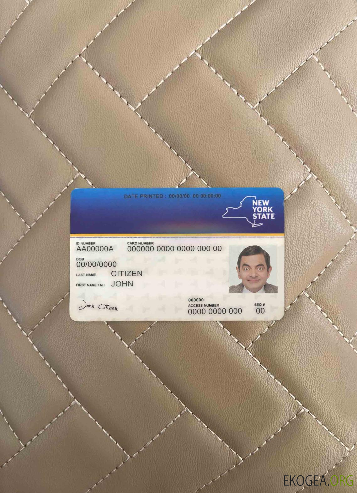 USA New York Carte médicale photolook AVANT